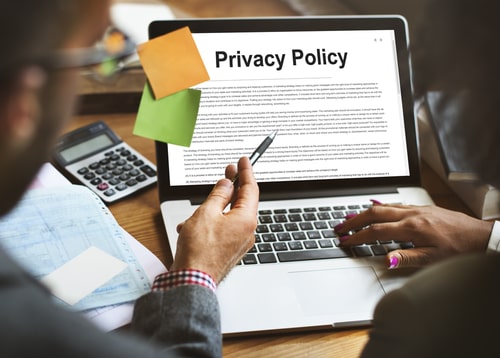 Privacy Policy on a Computer