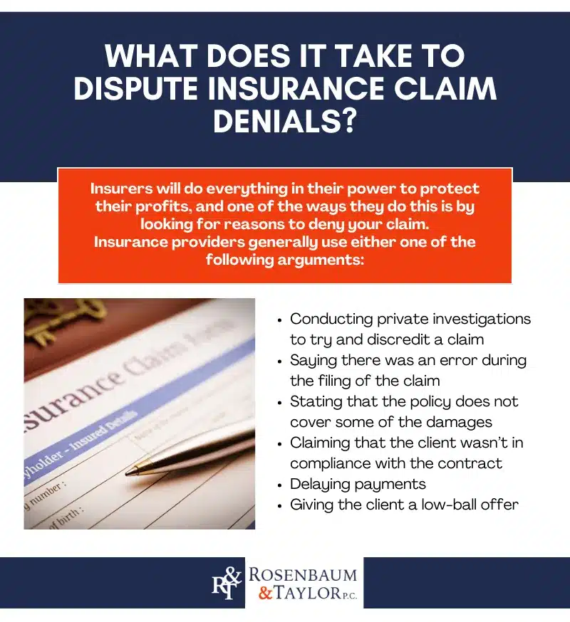 What does it take to dispute property damage insurance claim denials?