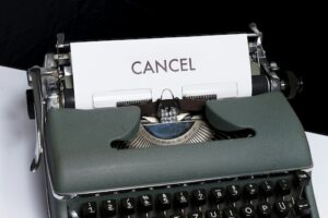 Document With "Cancel" Text - Cancel a Business Contract