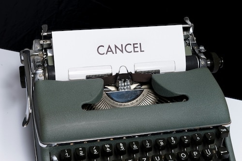 Document With "Cancel" Text - Cancel a Business Contract